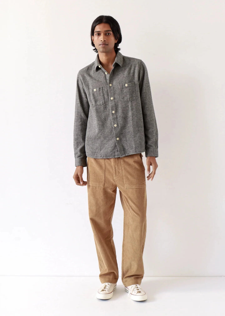 Patch Pocket Shirt - Cornstalk / Slate Brown