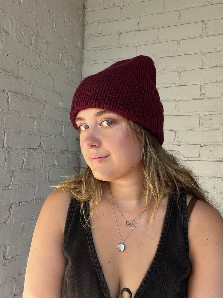 Beechfield Cuffed Beanie - Burgundy