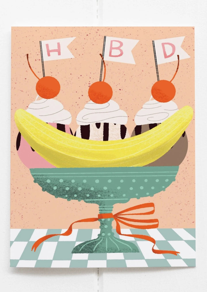 Banana Split Birthday Card