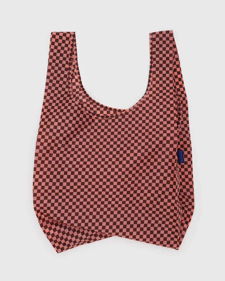 Standard Baggu - Pink + Brown Check