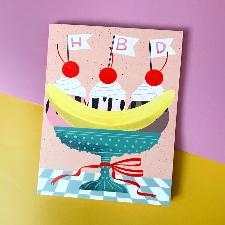 Banana Split Birthday Card