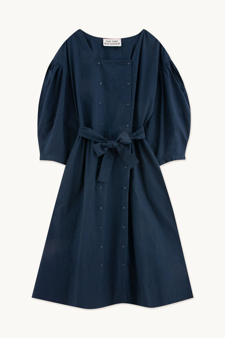 Button Dress - Navy