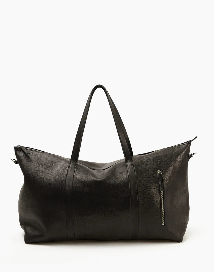 Malbec Weekend Bag - Black/ Leather Strap