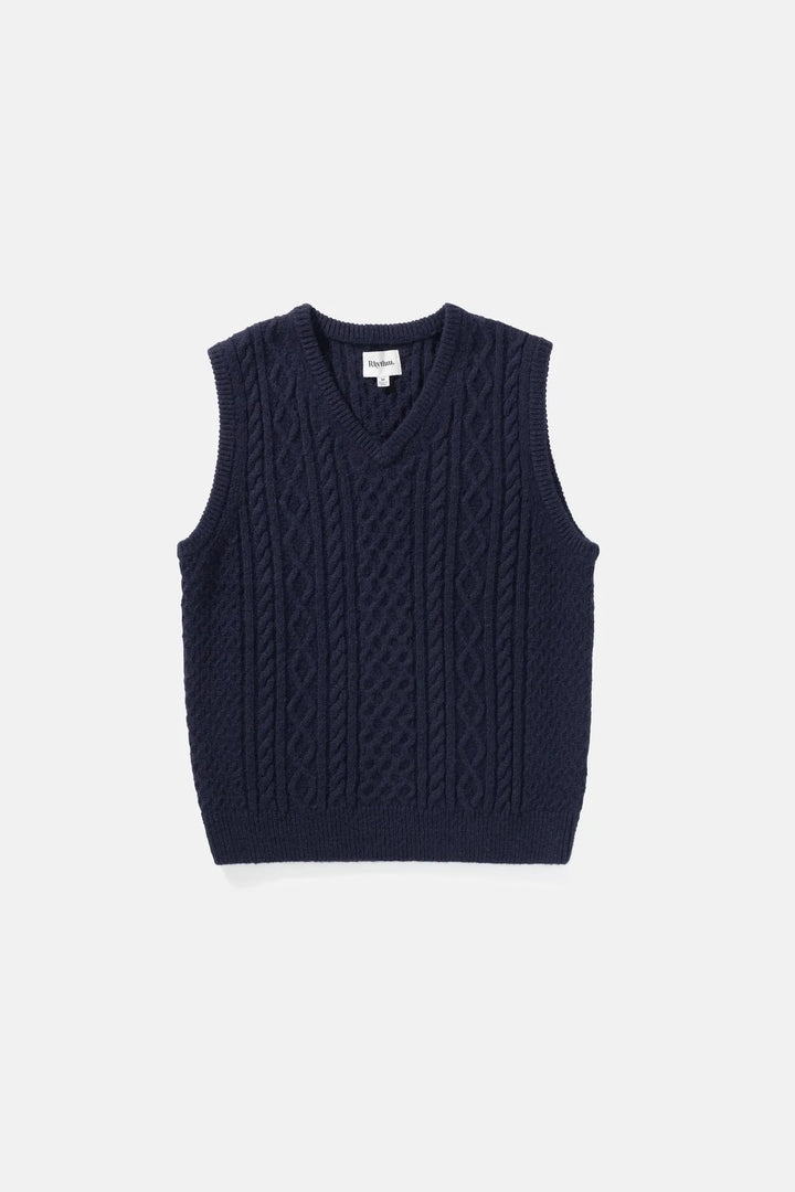 Mohair Knit Vest - Navy