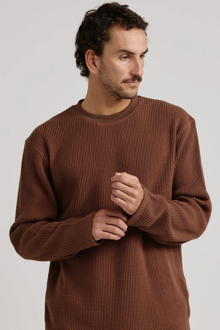 Waffle Knit Shirt - Chocolate