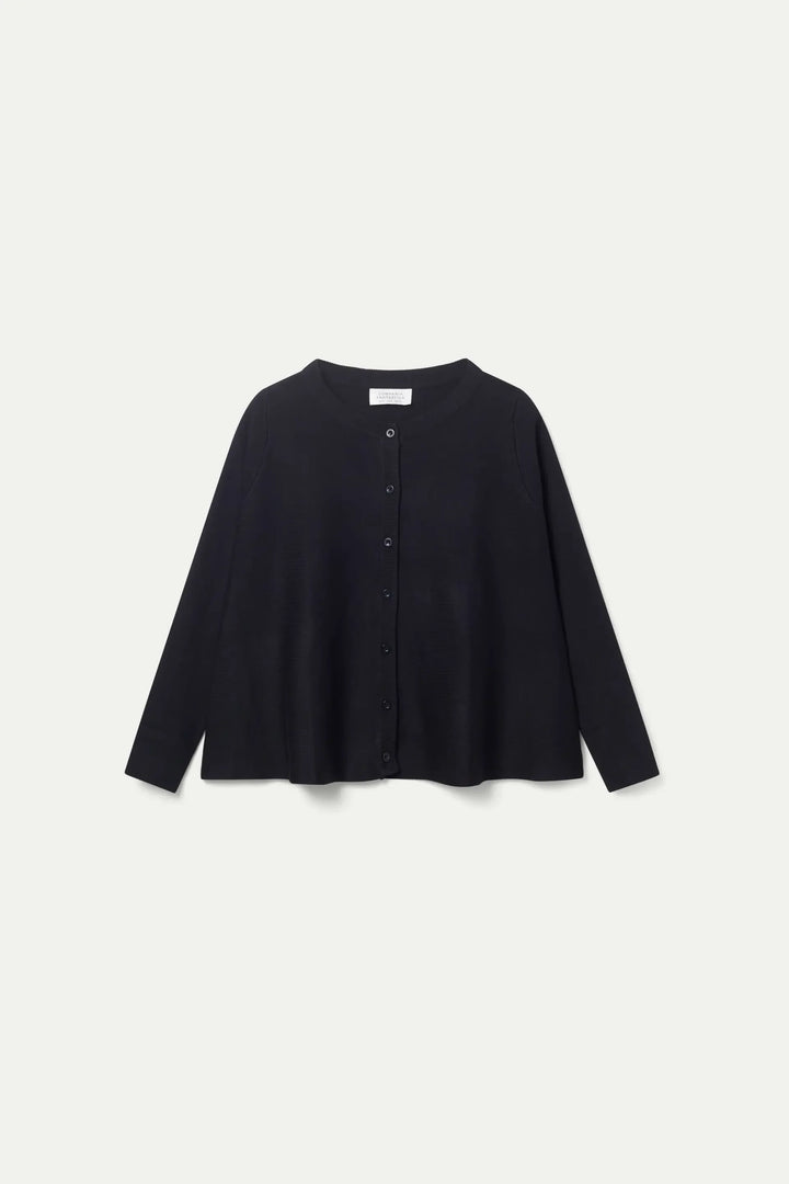 Black A-line Knit Cardigan