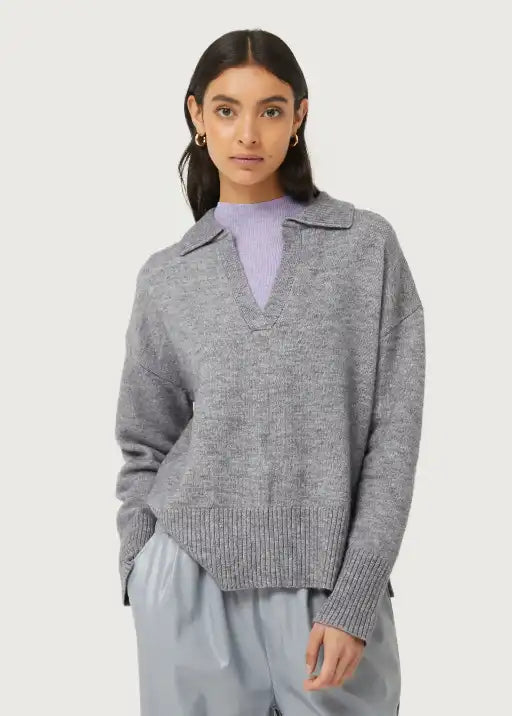 Grey Polo Neck Sweater