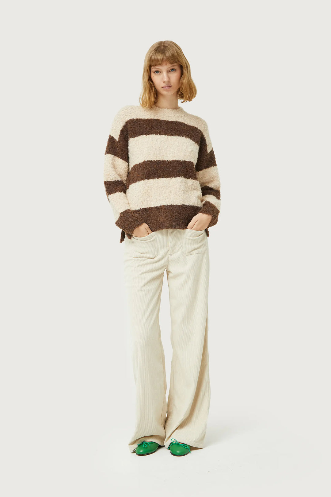 Brown Striped Sweater