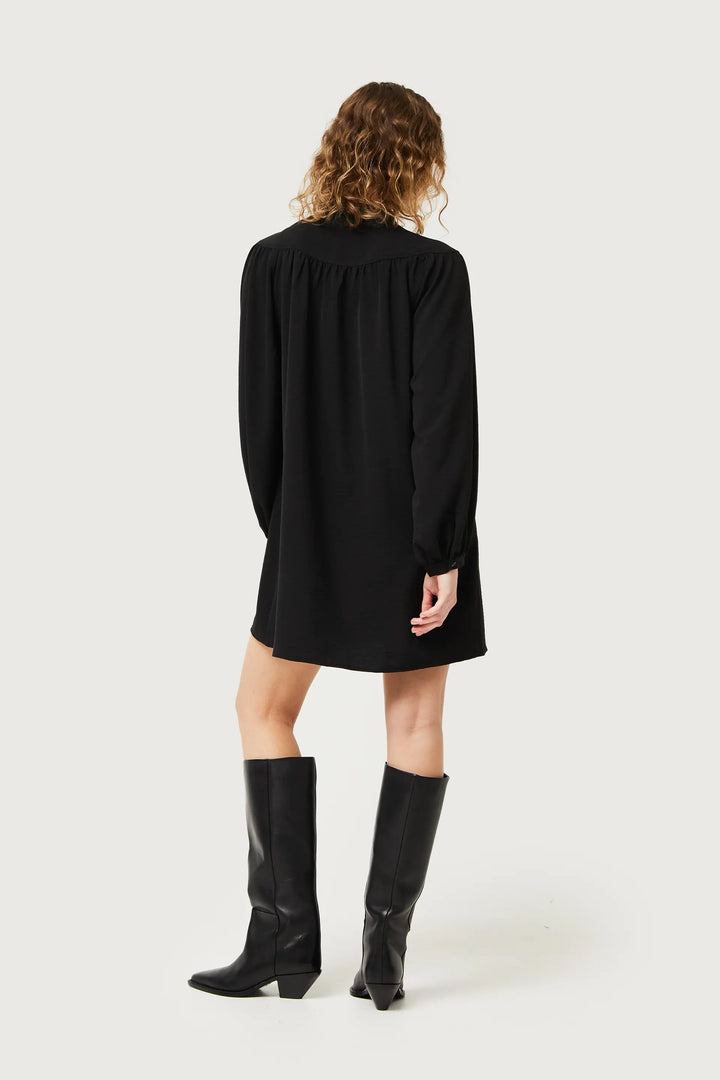 Short Black Mao Collar Dress