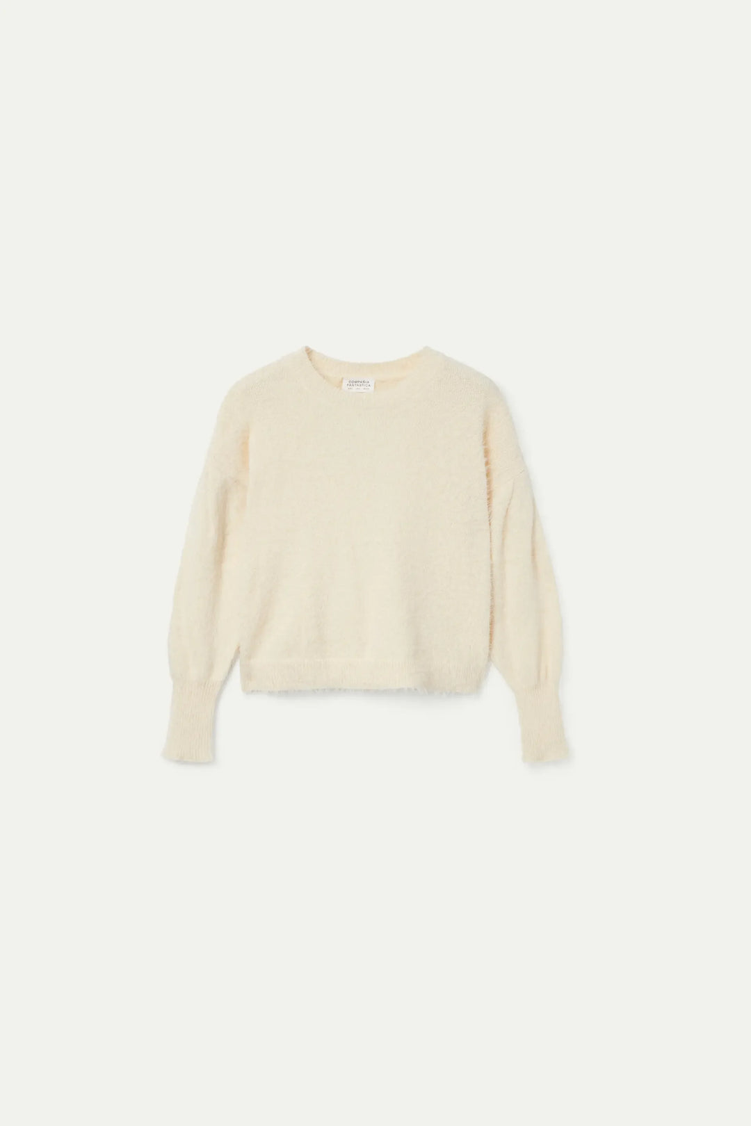 Textured Knit Sweater - White