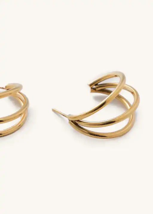 Annabelle Triple Hoops - Gold