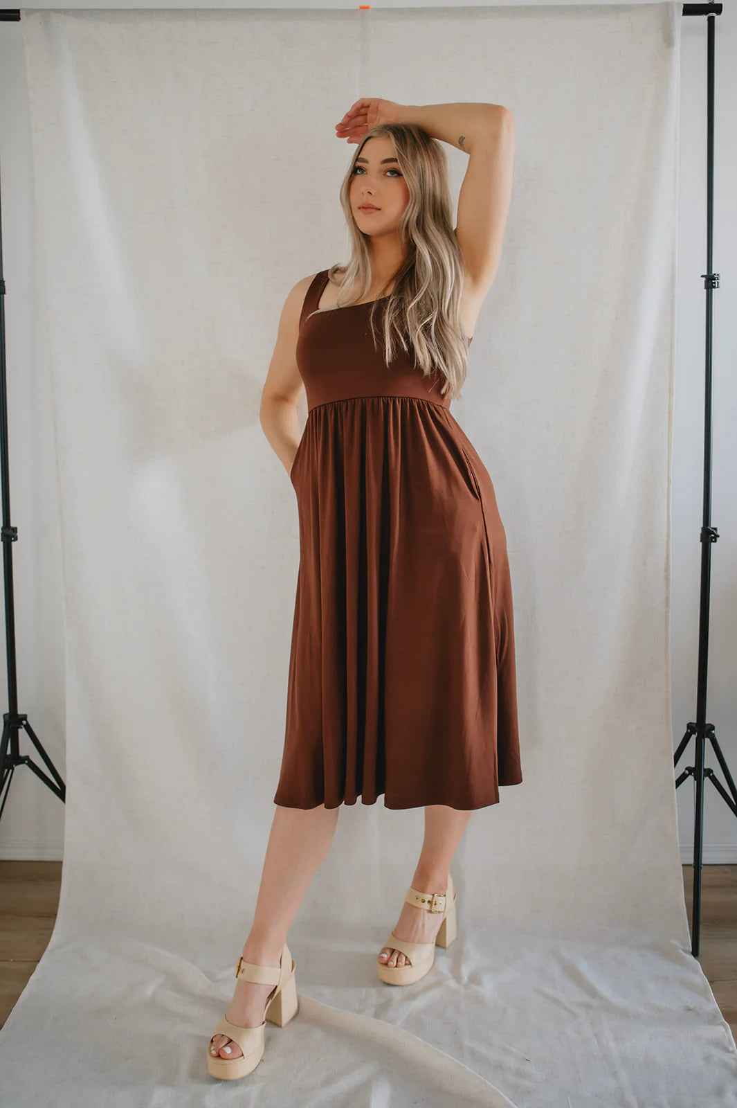 Lake Swing Dress - Chocolate