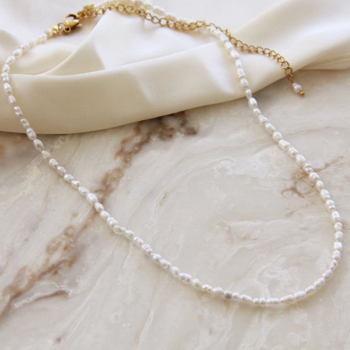 Natural Pearl Choker Necklace - Large