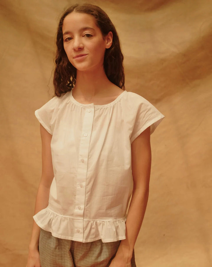 Button Tank - White