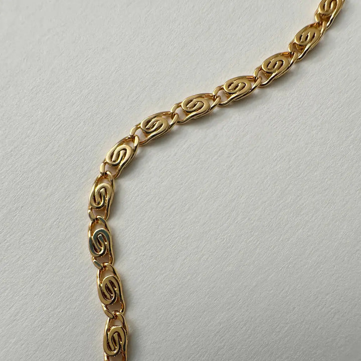 Snail Chain Necklace - Gold