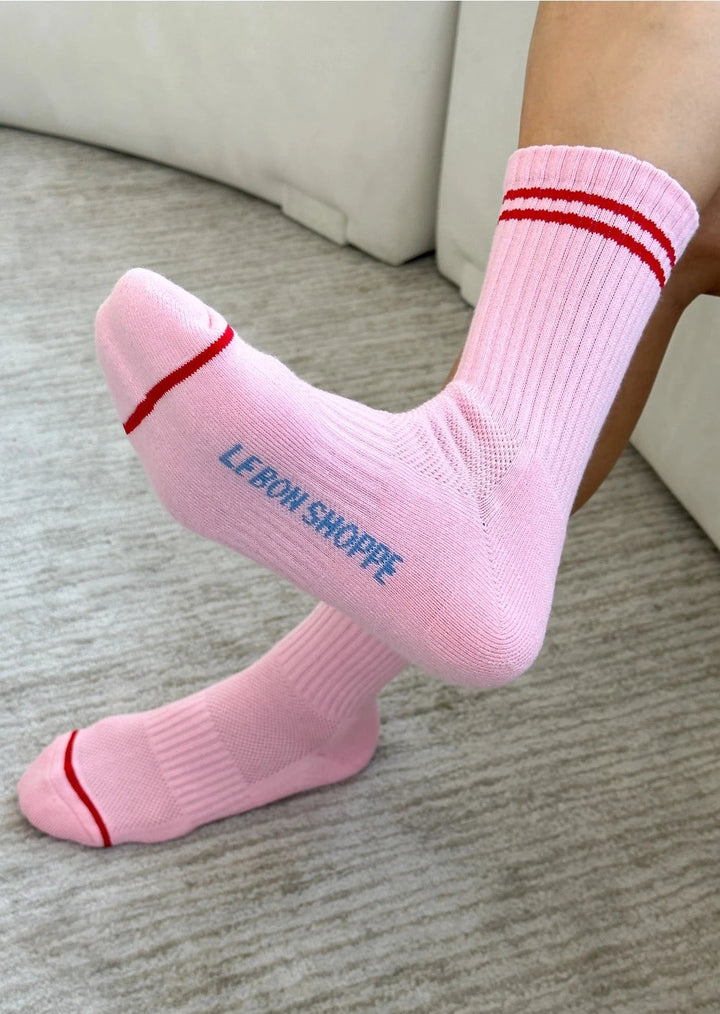 Boyfriend Socks - Amour Pink