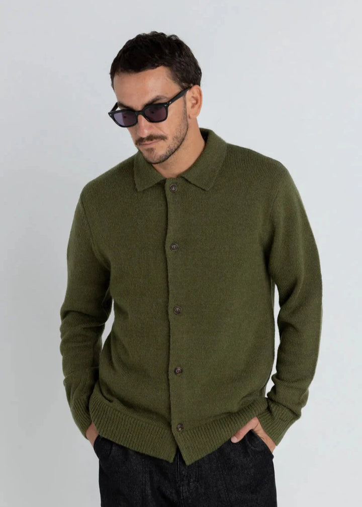 Jono Mohair Cardigan - Forest