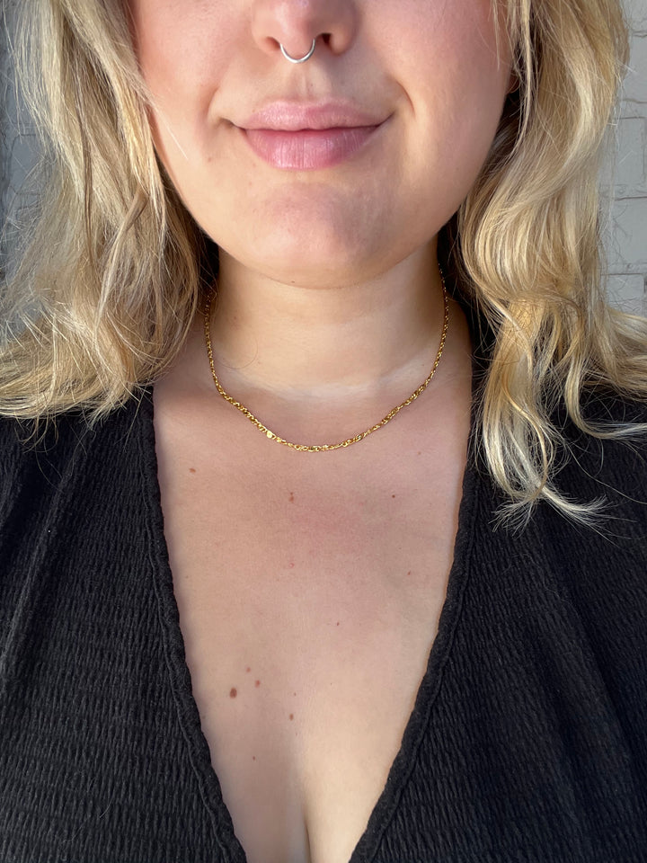 Snail Chain Necklace - Gold