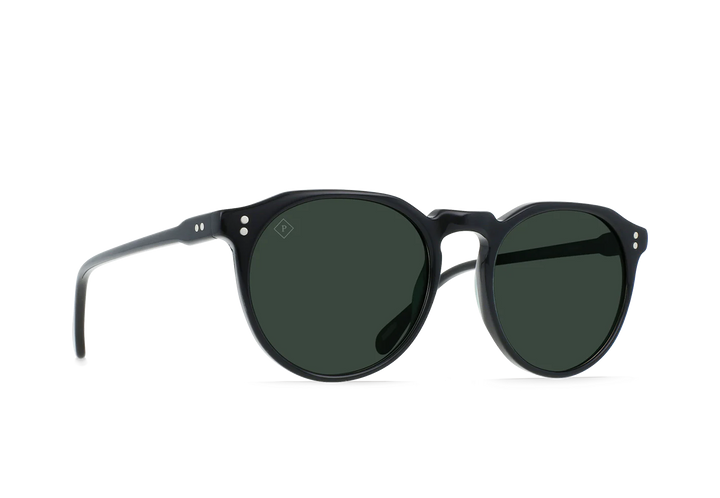 Remmy Sunglasses - Recycled Black/ Green Polarized