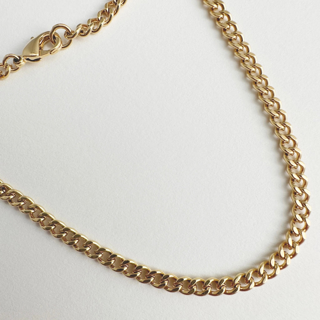 Elena Cuban Chain Bracelet - Gold