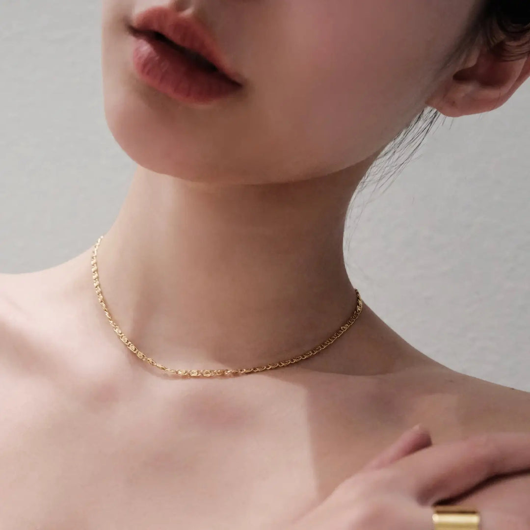 Snail Chain Necklace - Gold