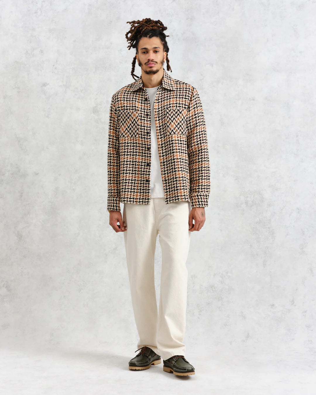 Whiting Overshirt - Houndstooth Weave